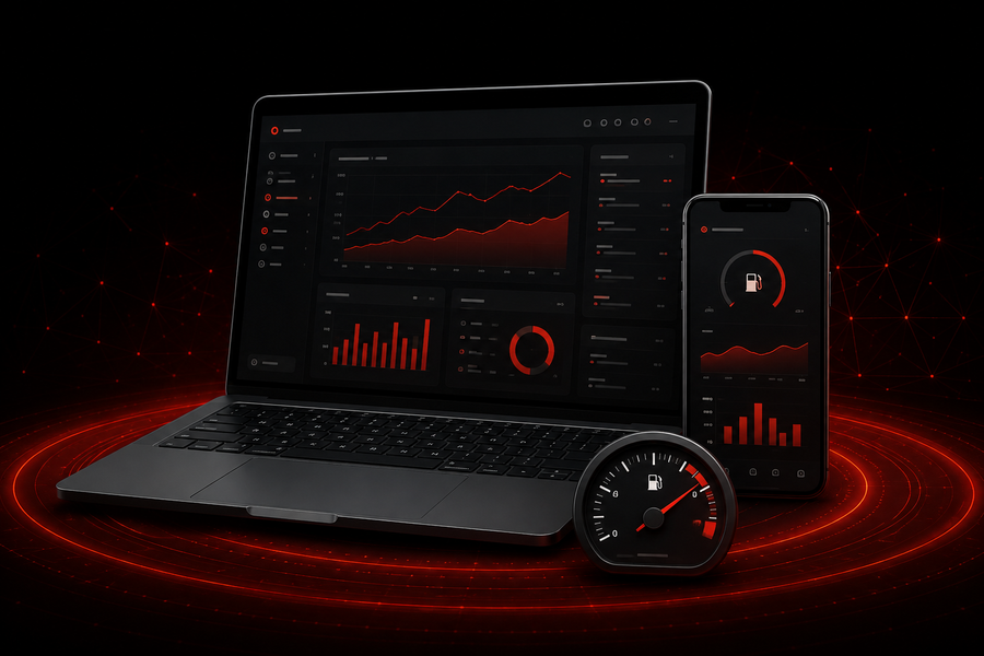Piattaforma ControlFleet su computer e smartphone